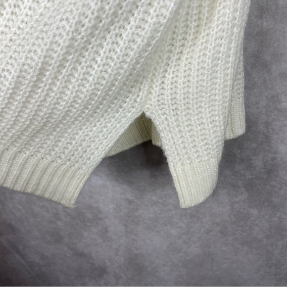 Pilcro x Anthropologie Devenne Pointelle Pullover Ivory Sweater Women's Size XS - Picture 6 of 9